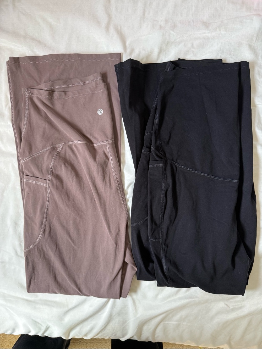 Bundle of 2, maternity flared pants, small, short length